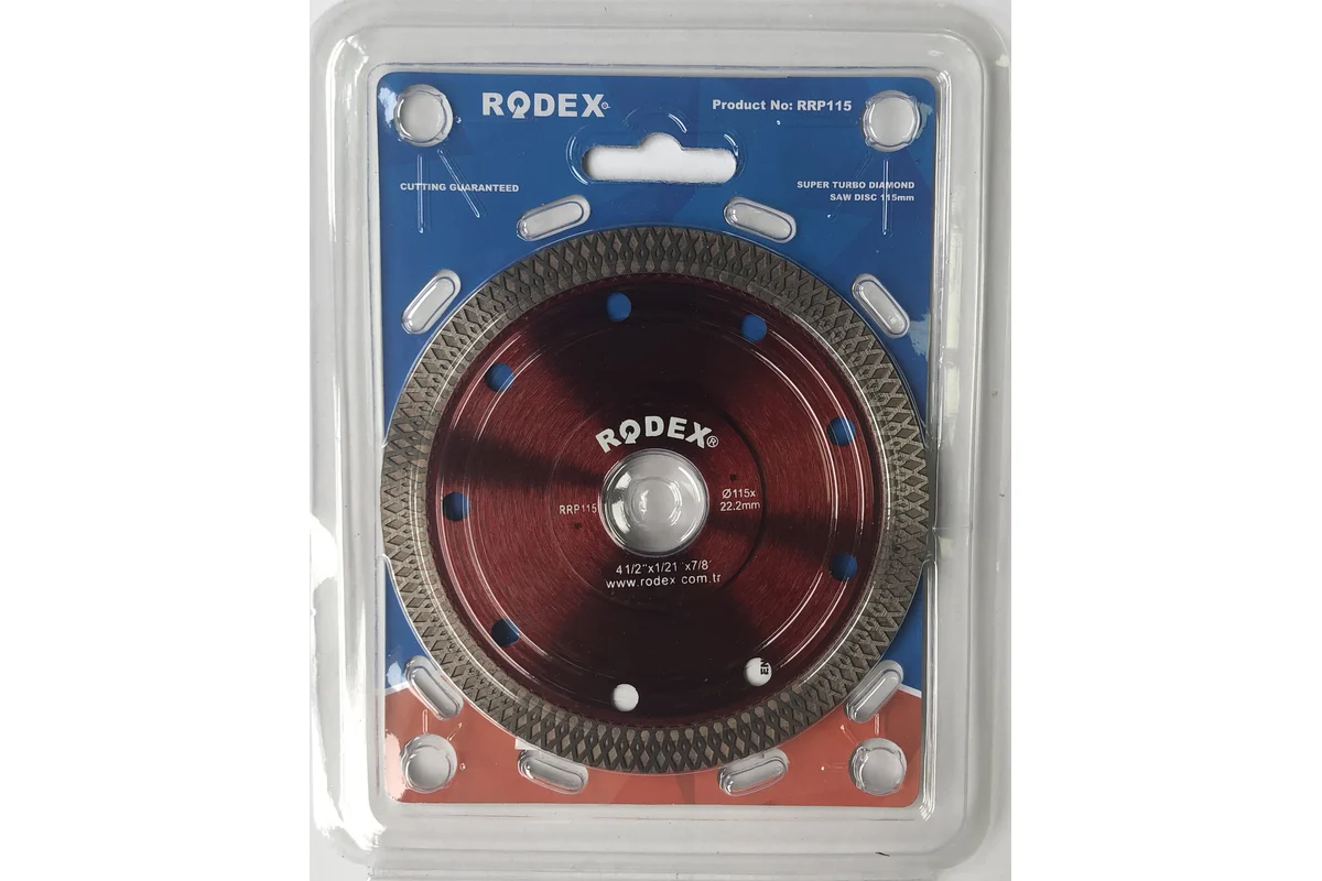 <span style="font-weight: bold;">Rodex Алмазный диск cупертонкий 115*22.2мм RRP115, шт</span>