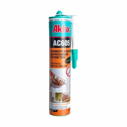 <span style="font-weight: bold;">Akfix AC605 Акриловый герметик, 310 мл. Белый, шт</span>