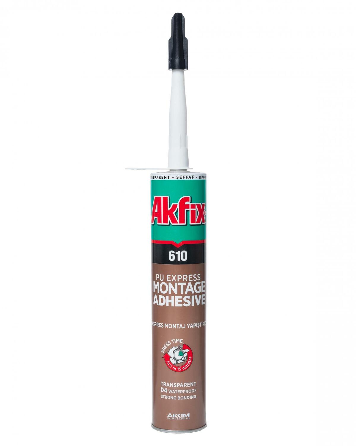 <span style="font-weight: bold;">Akfix 610 ПУ Экспресс клей Д4, 310 мл., шт</span>