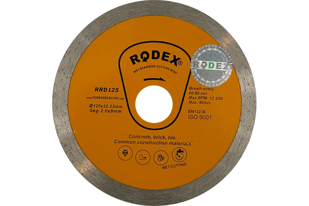 <span style="font-weight: bold;">Rodex Отрезной алмазный круг супертонкий (керамическая резка) 125мм RRD125, шт</span>