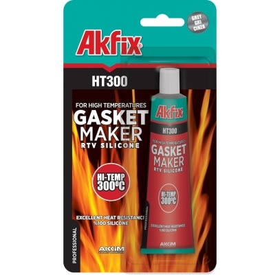 <span style="font-weight: bold;">Akfix HT300 Термостойкий силикон, 50 гр. Серый (Блистер), шт</span>
