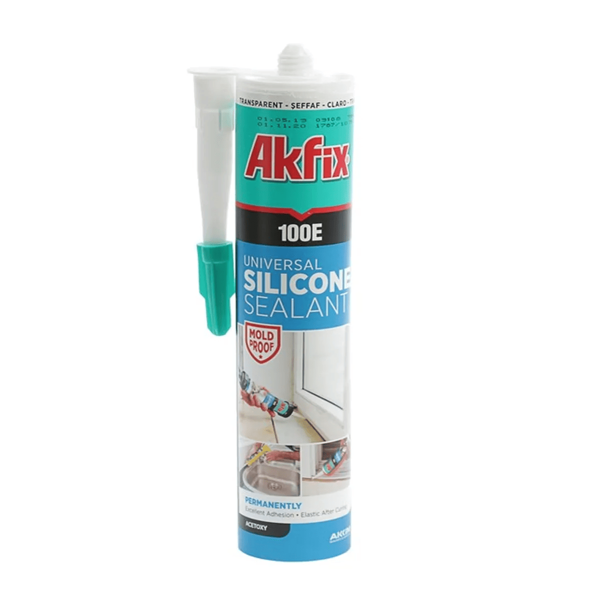 <span style="font-weight: bold;">Akfix 100E Универсальный силикон, 280 мл. Бежевый, шт</span>